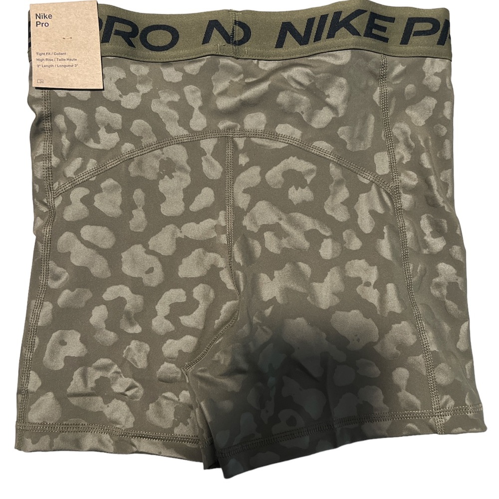 Olive Nike Pro swish tights 3”